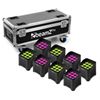 BeamZ Professional BBP48 set van 8 accu uplights in flightcase