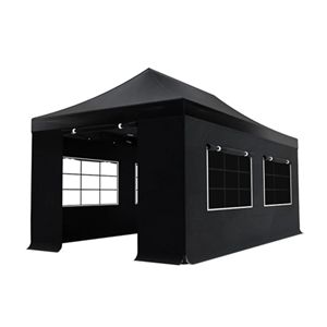 Easy up 3x6m zwart luxe partytent opvouwbaar